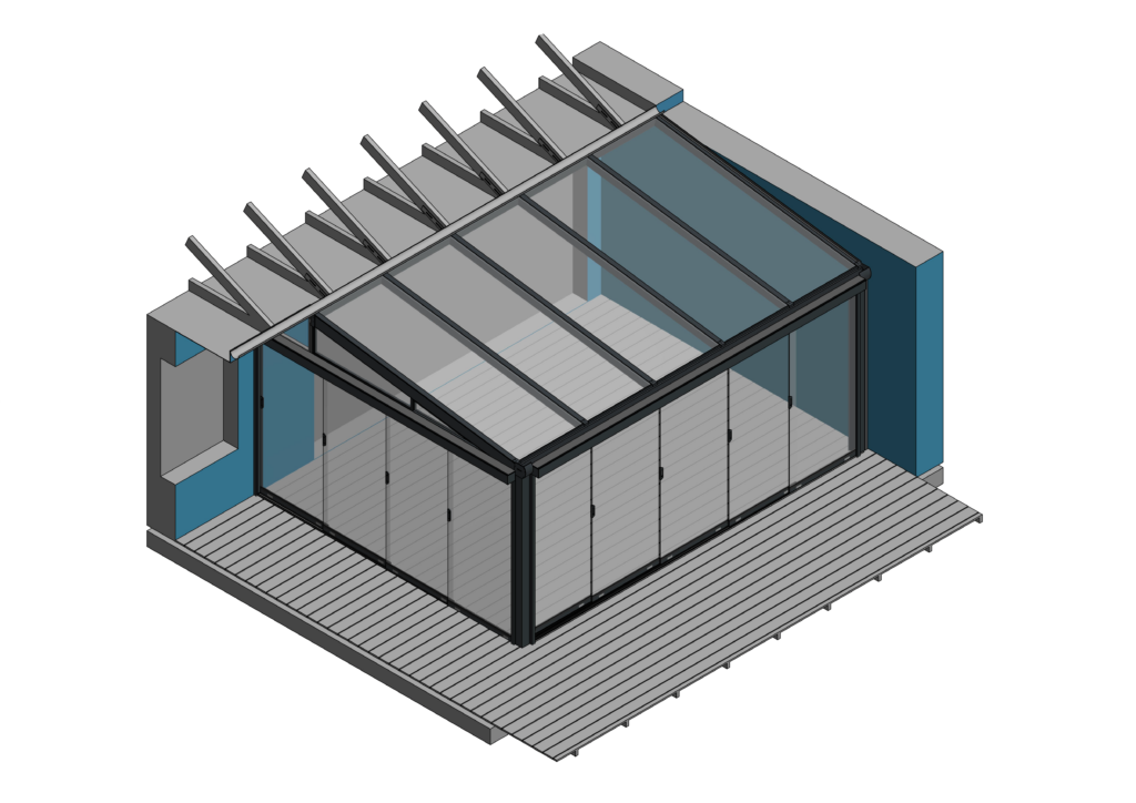 3D model hliníkové pergoly